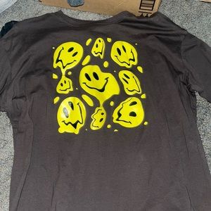 smiley face oversized t-shirt